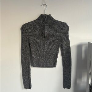 Aerie Charcoal Ribbed Turtleneck Sweater